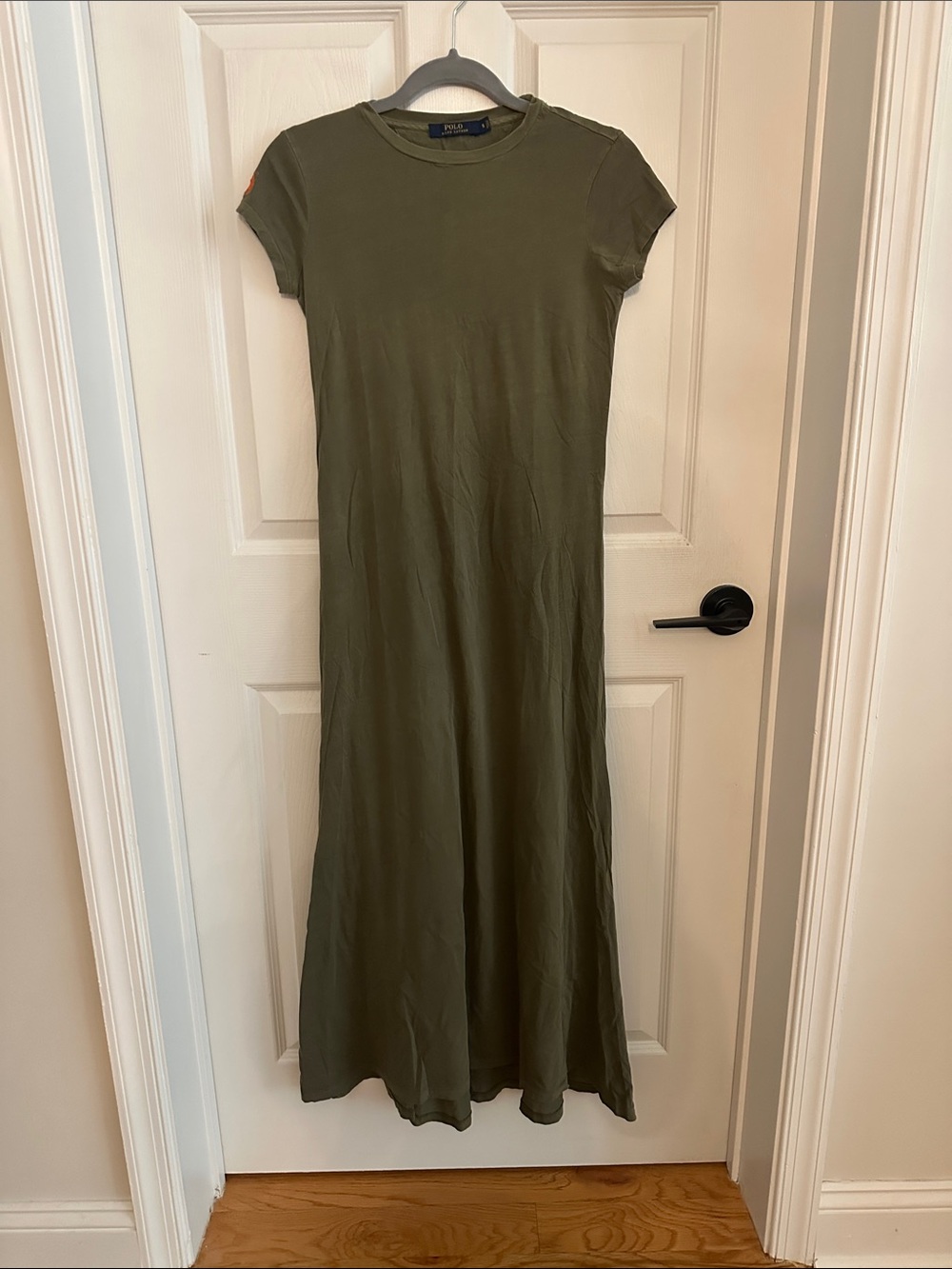 Polo by Ralph Lauren Olive Green Short Sleeve Maxi Dress